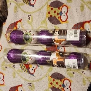 Two Sets of Eyeball Glitter Ornaments
